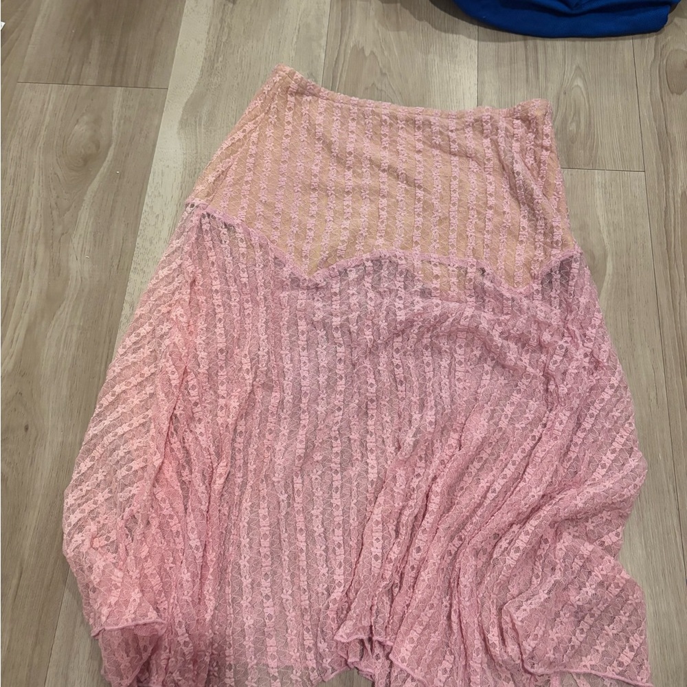 Pink Lace Women's Skirt